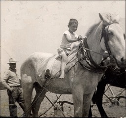 Jerry on mule & Lee Pilson 1952 copy
